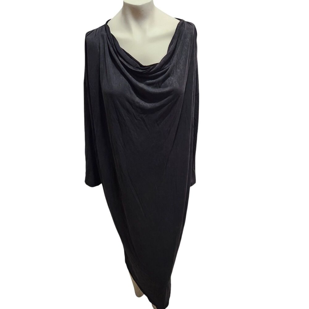 POL Lagenlook Oversized Cowl Neck Sheath Dress Grunge Alternative Androgynous SM